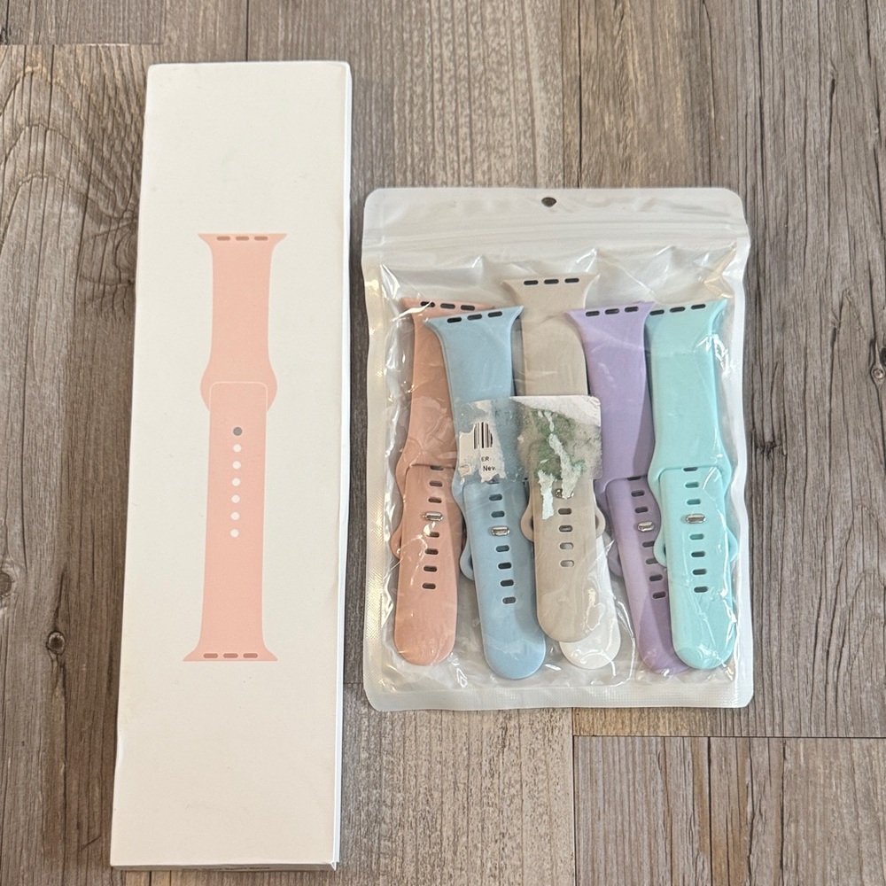 Lot of 7! Apple Watch bands- 40mm Silicone Watch Bands Set-NWT